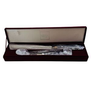 Mikasa Rousseau Knife and Fork Carving Set Sterling Silver Plated & Crystal ￼